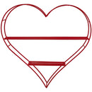 Heart-Shaped Floating Bookshelf – Red Valentine’s Day Wall Shelf
