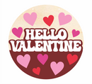 Unfinished Wood Hello Valentine Door Sign Kit | Wood Craft Cutouts | 1/4" Thick |