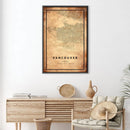 Vancouver Vintage Map Canvas