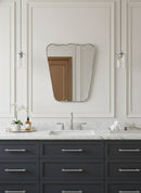 Silver Framed mirrors - Italian Wavy Brass Mirror