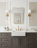 Curved Brass Mirror -  Unlacquered Brass Mirror Wall Mirror