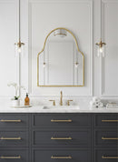 Arch Antiqued Brass Wall Mirror - Unlacquered Brass Mirror