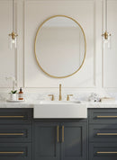 Brass Oval Wall Mirror - Handmade Antique Brass Circled Mirror