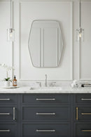 Silver Brass Hexagonal Frame Mirror