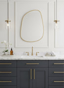 Antique Brass Asymmetrical Mirror - Irregular Brass Wall Mirror