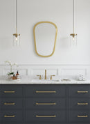 Gold Mirror, Brass Mirror, Handmade Mirror, Bathroom Mirror, Golden wall Mirror