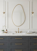 Asymmetrical Brass Mirror - Irregular Brass Frame Mirror