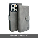 Vegas Premium Leather iPhone 15 Pro Wallet Case with MagSafe | Detachable RFID Blocking Luxury Wallet