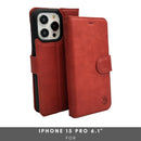 Vegas Premium Leather iPhone 15 Pro Wallet Case with MagSafe | Detachable RFID Blocking Luxury Wallet