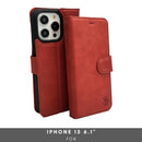Vegas Premium Leather iPhone 15 Wallet Case with MagSafe | Detachable RFID Blocking Luxury Wallet