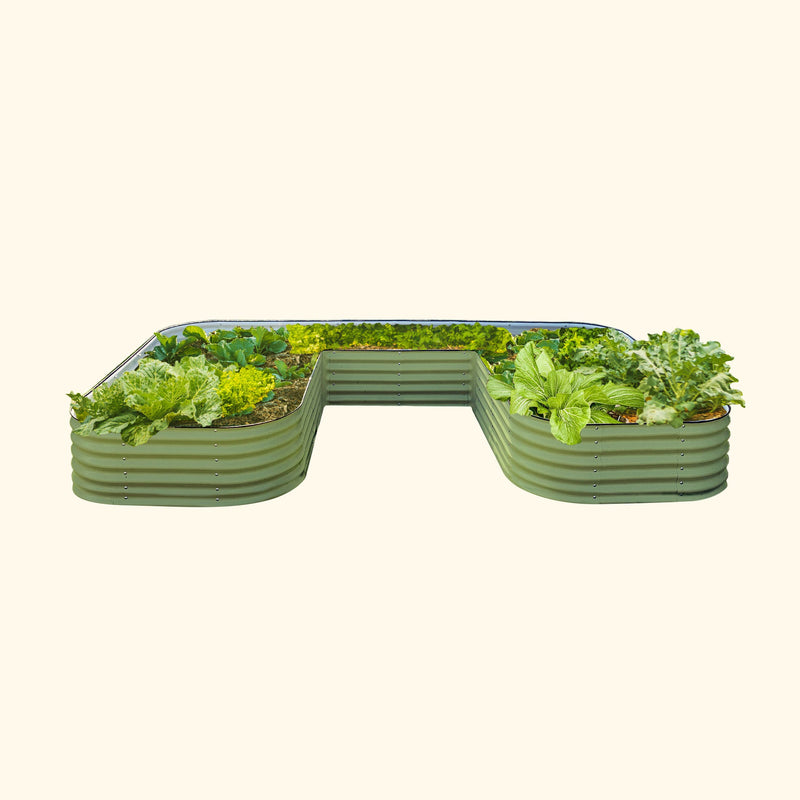 17" Tall U-Shaped Raised Garden Bed Kit - Jumbo Size