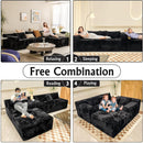 Versatile L-Shape Corduroy Sectional Couch for Comfort