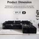 Versatile L-Shape Corduroy Sectional Couch for Comfort