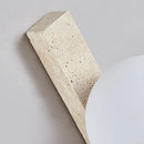 Vertical Travertine Ball Wall Sconce
