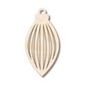 Unfinished Wood Layered Christmas Bulb Ornaments | 2 Piece | 5" Tall | 1/8" Wood | Wood Craft DIY