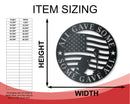 Metal USA Veteran Sacrifice Wall Art | Patriotic Veteran | Memorial Day | Indoor Outdoor | Up to 36" | Over 20 Color Options