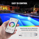 12V 40W LED Pool Lights with Remote Control & RGBW Color Changing Feature