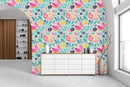 Contemporary Watercolor Flowers Wallpaper Vogue Quality