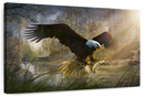 Bald Eagle Catching Fish Wall Art