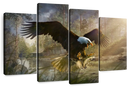 Bald Eagle Catching Fish Wall Art