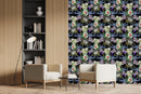 Contemporary Dark Floral Wallpaper Chic
