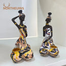 Vibrant african black woman candlestick – living room exotic decor