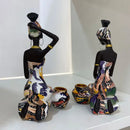 Vibrant african black woman candlestick – living room exotic decor