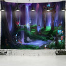 Vibrant colorful dinosaur age tapestry bedroom wall art decor