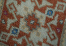 Vibrant Colorful Silver, Beige, Blue and Brown Traditional Heriz Multi Size wool Area Rug