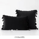 Vibrant fringed tassel velvet pillowcase for living room decor