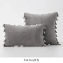 Vibrant fringed tassel velvet pillowcase for living room decor