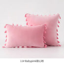 Vibrant fringed tassel velvet pillowcase for living room decor