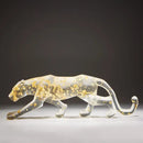 Vibrant glitter animal sculptures – living room leopard cheetah decor