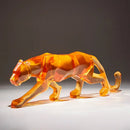 Vibrant glitter animal sculptures – living room leopard cheetah decor