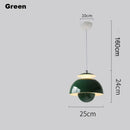 Vibrant orange glossy ceramic designer flower bud pendant light bedroom