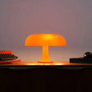 Vibrant orange mushroom desk night light bedroom lamp