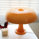 Vibrant orange mushroom desk night light bedroom lamp