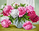 Vibrant Peonies WD2352 18.9 x 14.9 inches Wizardi Diamond Painting Kit