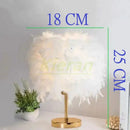 Vibrant pink crystal feather led table lamp for bedroom