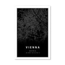 Vienna Black Map Canvas