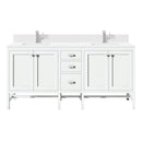 James Martin Addison 72" Double Bathroom Vanity, Glossy White
