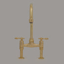 Vintage 8" Unlacquered Brass Bridge faucet, Kitchen Sink Faucet, Lever Handles