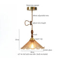 Vintage amber cracked glass led pendant lights kitchen brass accents