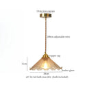 Vintage amber cracked glass led pendant lights kitchen brass accents