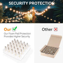 Vintage amber glass 25pcs g40 led string lights for patio and garden