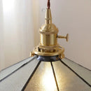 DecorBites™ Gray Glass LED Pendant Light Fixture with Adjustable Hang Lamp