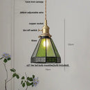 DecorBites™ Gray Glass LED Pendant Light Fixture with Adjustable Hang Lamp