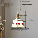 DecorBites™ Gray Glass LED Pendant Light Fixture with Adjustable Hang Lamp