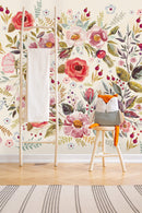 Vintage Berries and Flowers Wallpaper Mural