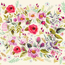 Vintage Berries and Flowers Wallpaper Mural